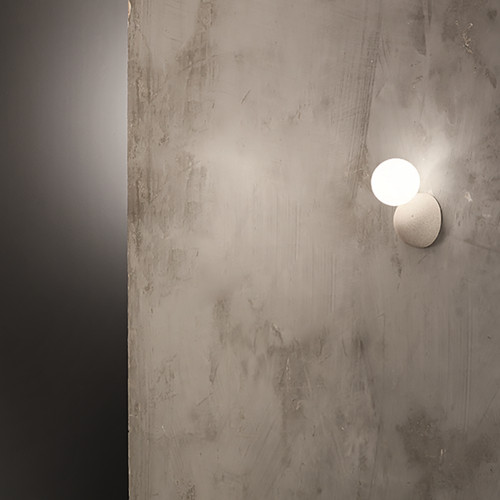 Applique cemento bianco e - bianco,