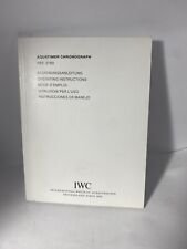 IWC INSTRUCTION BOOKLET LIBRETTO AQUATIMER CHRONOGRAPH REF. 3769