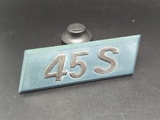 FIAT 45 S 45S DIAG. 85MM LOGO SIGLA EMBLEMA FREGIO STEMMA SCRITTA BADGE TARGA