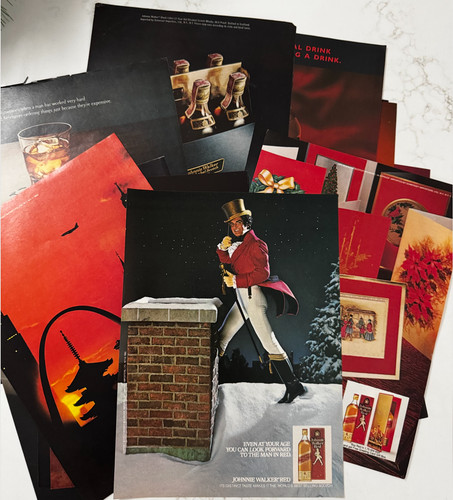 Johnnie walker red black - red,
