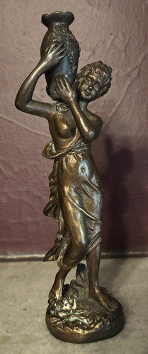 Antq lampada statua - statua, bronzo