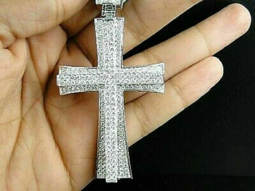 Ciondolo uomo croce - , diamantata
