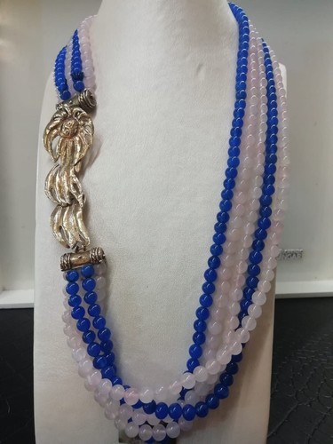 Collana torchon quarzo rosa - torchon,