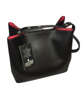 Borsa donna nera leather - nera, “leather