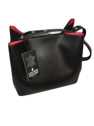 Borsa donna nera leather - donna, “leather