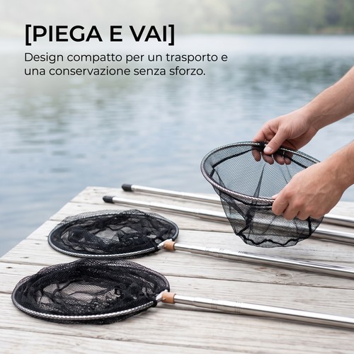 Rete pesca pieghevole - da,