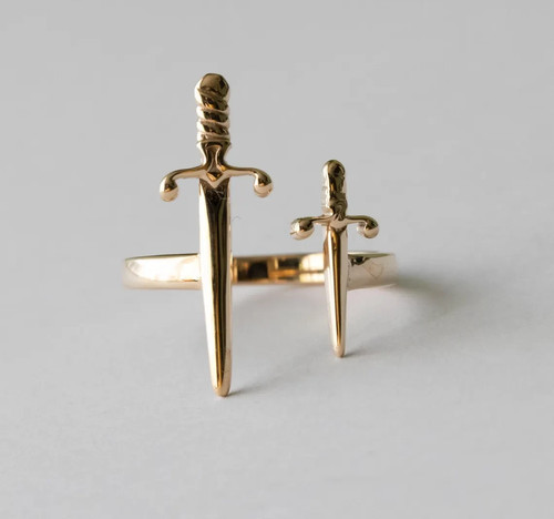 Anello regolabile con - spade, in