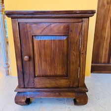 Comodino stile opium in legno