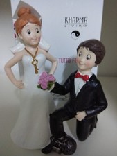 Cake Topper Matrimonio, Sposini Sopra Torta Resina, karma Living ,wedding Cake