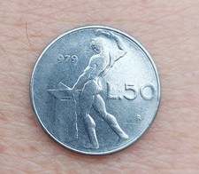 50 Lire 1979 Con Evidente Errore Di Conio Molto Rara 