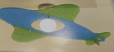 PLAFONIERA PLAFONE  MARCA ATOM MODELLO AEREOPLANO PL1211 finitura verde-azzurra