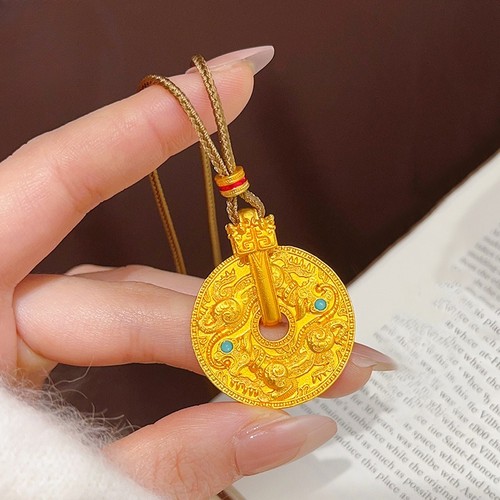 Collana con ciondolo - , rotondo