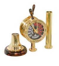 Telegrafo sala macchine nautica antica ottone 42'' funzionante arredamento vi...