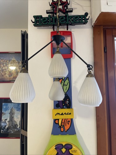 Lampadario vintage art deco - art,