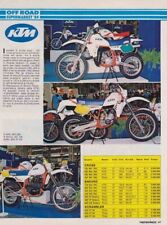 advertising Pubblicità MOTO KTM 250 MX 125 GS 600 4T 1984 MX VINTAGE  ENDURO