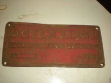 FS TARGA IN BRONZO OCREN NAPOLI 1960 LEGGERMENTE DEFORMATA