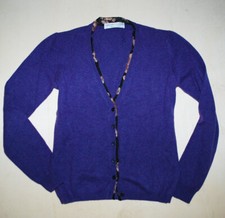 FABIANA FILIPPI Maglia cardigan giacca donna Lana Seta Cashmere Viola S 40/42