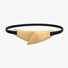 Cintura Zara New Zara edizione limitata in pelle fibbia oro (taglia 30 80)