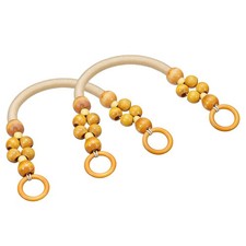 Wood Beaded Bag Handles, 18.1"