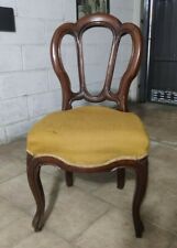 Sedia antica con cuscino antiquariato con 2 coprisedia