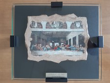 QUADRO IN PIETRA ULTIMA CENA LEONARDO QUADRETTO ORIGINALE ARTIGIANALE RARITÀ