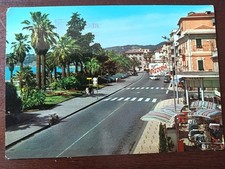 cartolina ITALIA SAVONA VARAZZE LUNGOMARE INSEGNA PIZZERIA CAPRI Italy postcard
