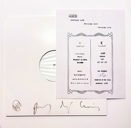 Coldplay everyday life - life, signed