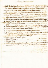 Inventario manoscritto di una