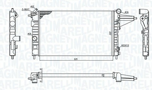 Radiatore per opel - per, vectra