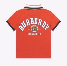 Polo Burberry ragazzo Douglas College in rosso età 3 anni nuova con etichette prezzo consigliato £ 200