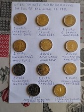  LOTTO NUMERO 11 MONETE DA 2 EURO TUTTE COMMEMORATIVE ITALIANE DAL  QFDC AL FDC.