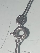 Collana Donna Sottile Maglia Rigida Argento Vintage 