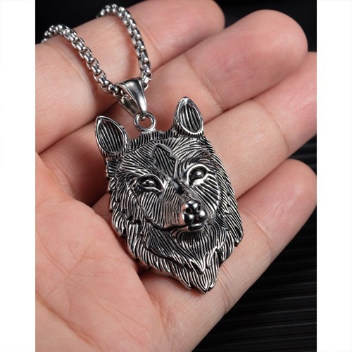 Collana uomo lupo ciondolo