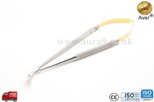 Micro Forbice Castroviejo TC Angolare 18 CM Azione Molla Affilata Dentista e Chirurgia 