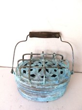 ANTICO originale scaldino scaldaletto in ottone degli anni '50 da camera 