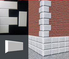 20 MATTONCINI POLISTIROLO DECORAZIONI BUGNA ISOLANTE DECORATIVO 20 x 20 x 3 cm 