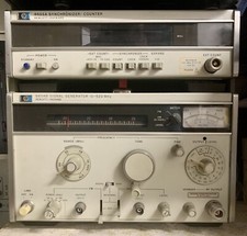 HP8655A Synchronizer/Counter + HP8654B Signal Generator 10-520 MHz 