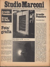 Studio Marconi 9 Giugno 1976 n.6/7  A. Pomodoro Di Bello fotografia Paolini Baj