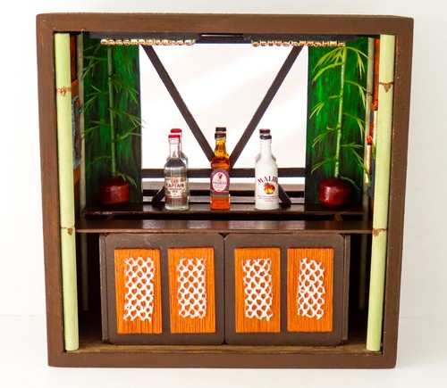 Miniatura roombox diorama tiki - miniatura,