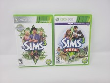 The Sims 3 & Sims 3 Pets Xbox 360 Completo CIB Platinum Hits Testato Spedizione Gratuita USA