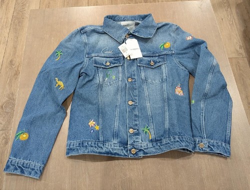 Giacca camionista denim motivo