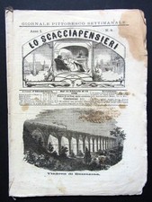 1866 SCACCIAPENSIERI incisioni LAGO GARDA DESENZANO LECHI TOSCOLANO LONATO SALO'