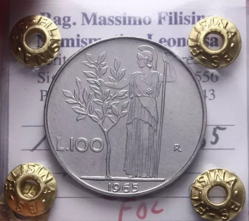 100 lire 1965 - 100, fdc
