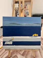 quadro dipinto a mano olio su tela Paesaggio Astratto