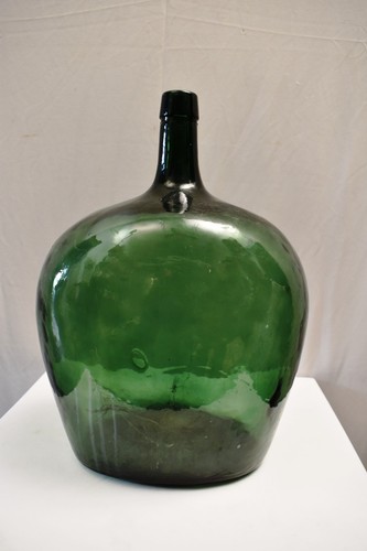 Vintage vetro verde damigiana - verde,