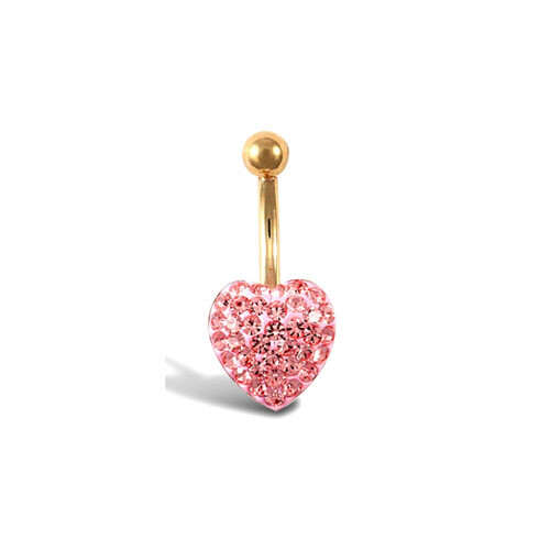9ct oro giallo rosa - rosa, pietra