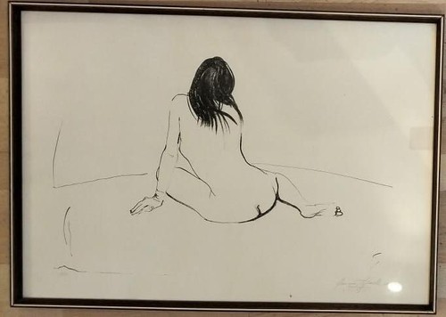 Nudo femminile seduto.