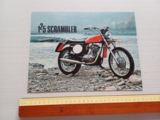 Ducati Scrambler 125 1971 depliant originale printed in Italy