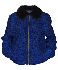 Giacca bomber blu vera