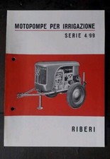 MEZZI AGRICOLI MOTOPOMPA IRRIGAZIONE RIBERI brochure originale 16x22 OPUSCOLO 